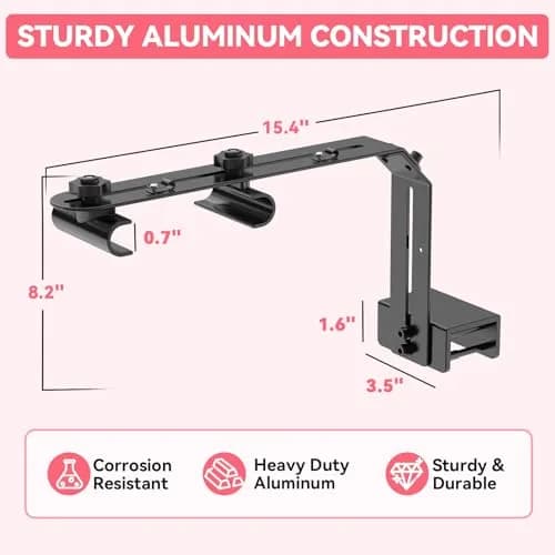 hygger Aquarium Light Riser Fits 957 978 999 918 | Adjustable Aluminum Mounting Bracket for Fish Tanks thumbnail 5