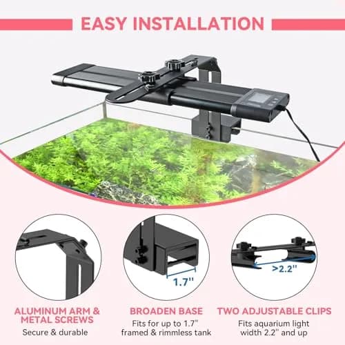 hygger Aquarium Light Riser Fits 957 978 999 918 | Adjustable Aluminum Mounting Bracket for Fish Tanks thumbnail 3
