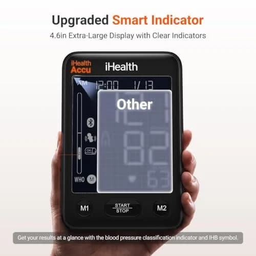 iHealth Accu Bluetooth Upper Arm Blood Pressure Monitor with Large Cuff | Clinically Accurate Home BP Machine thumbnail 4
