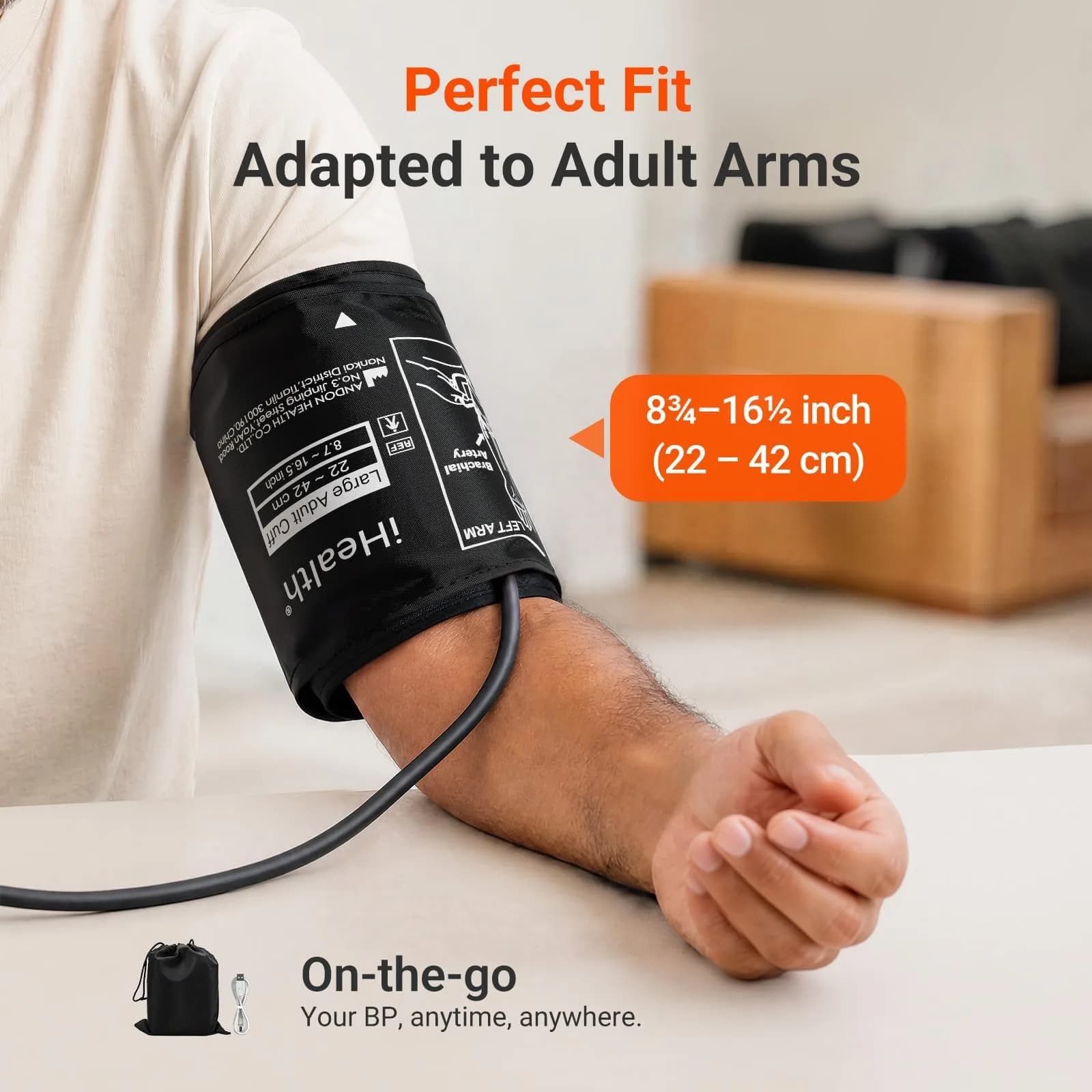 iHealth Accu Bluetooth Upper Arm Blood Pressure Monitor with Large Cuff | Clinically Accurate Home BP Machine - view 7