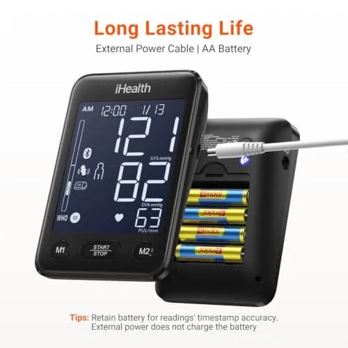 iHealth Accu Bluetooth Upper Arm Blood Pressure Monitor with Large Cuff | Clinically Accurate Home BP Machine thumbnail 8