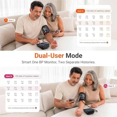 iHealth Accu Bluetooth Upper Arm Blood Pressure Monitor with Large Cuff | Clinically Accurate Home BP Machine thumbnail 3