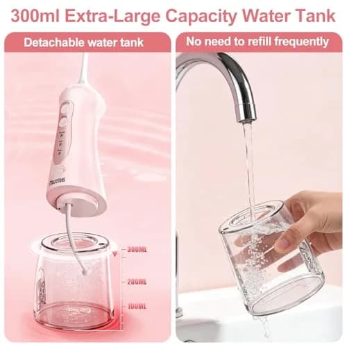 Nicefeel Water Flosser Portable Cordless 300ML | Deep Gum & Braces Care thumbnail 4