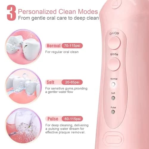 Nicefeel Water Flosser Portable Cordless 300ML | Deep Gum & Braces Care thumbnail 3