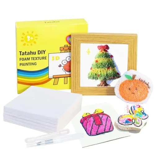 Tatahu Art & Craft Kit - 3D Foam Texture Paper Set for DIY Art, 4"x4" | Creative Craft Supplies thumbnail 1