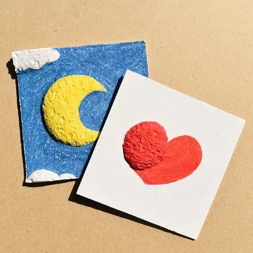 Tatahu Art & Craft Kit - 3D Foam Texture Paper Set for DIY Art, 4"x4" | Creative Craft Supplies thumbnail 3