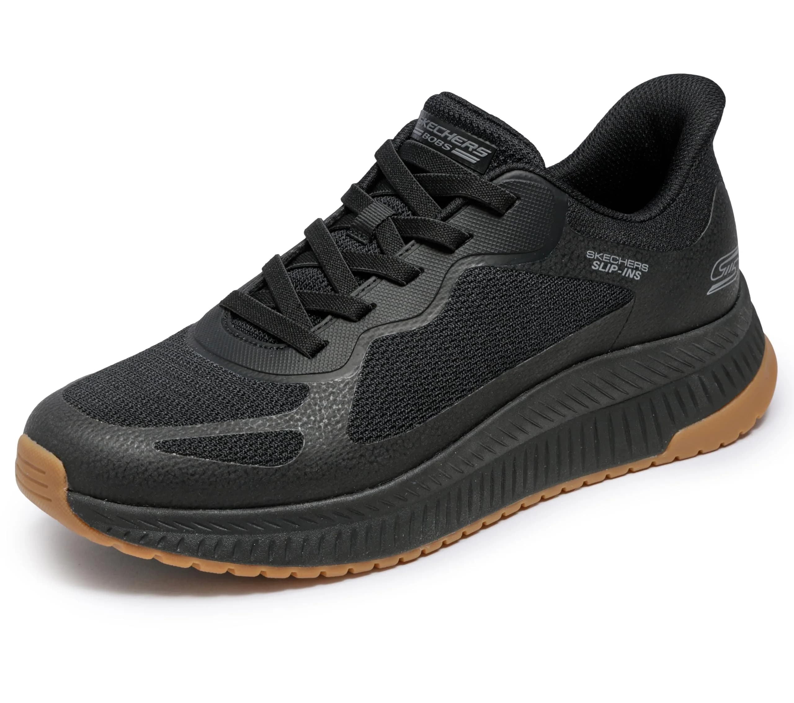 Skechers Hands Free Slip-ins - Bobs Sport Squad Chaos 4, BBK, 10 W | Athletic Slip-On Sneakers for Men