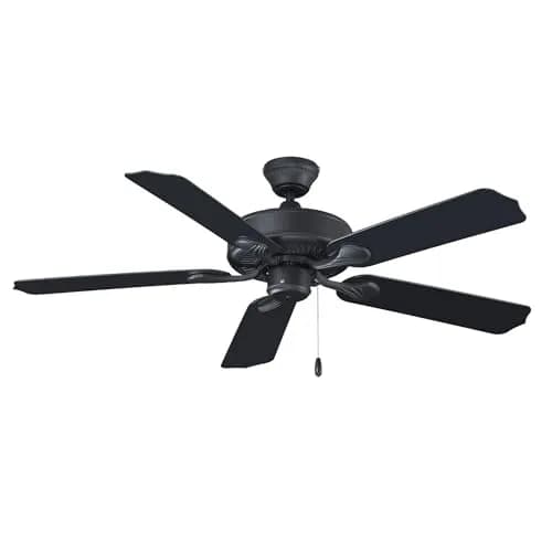 RP Lighting Sunset 52-Inch 5 Blade Ceiling Fan | Matte Black, Indoor/Outdoor, Reversible, 3-Speed, Wet Location Listed thumbnail 1