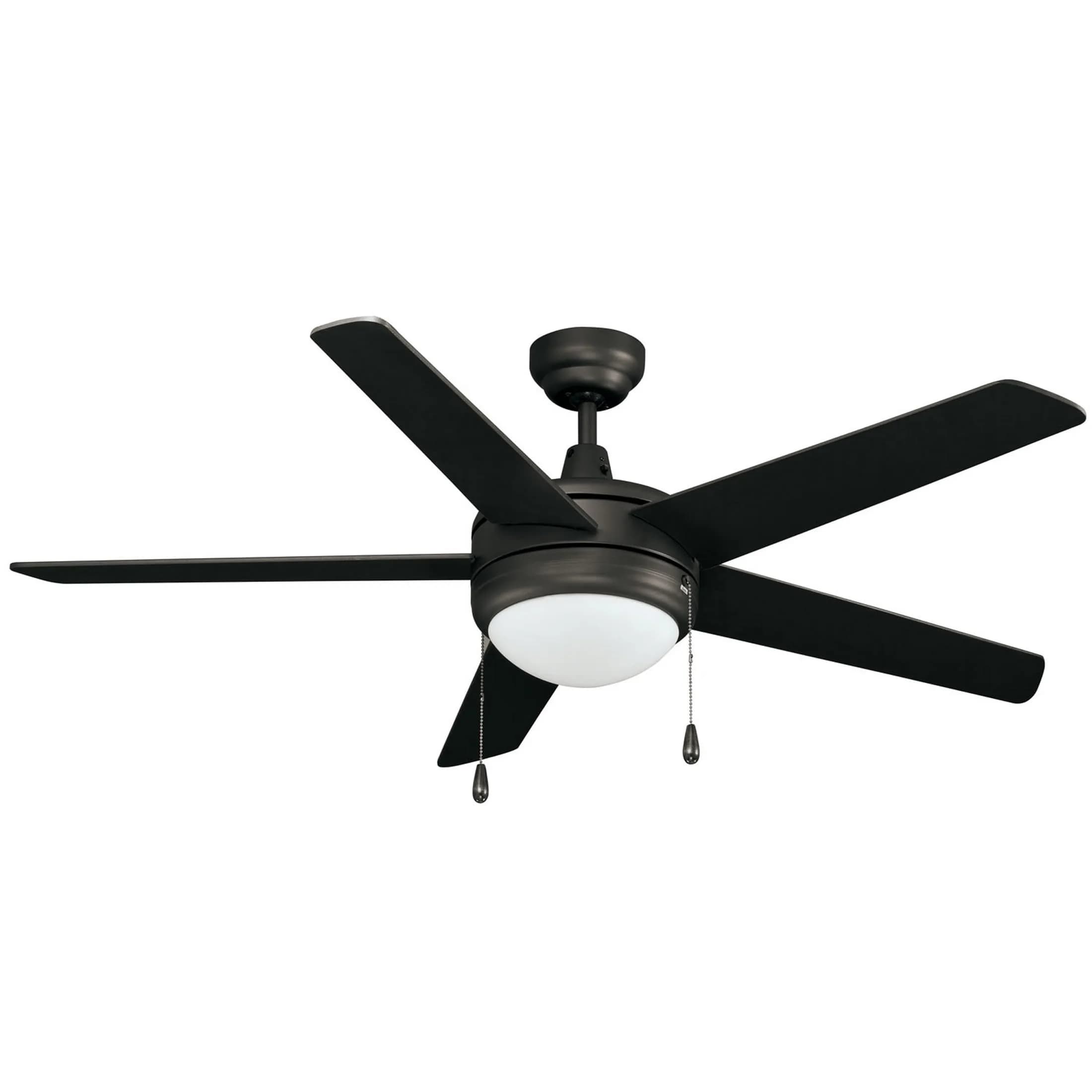 RP Lighting Eupora IV 52-Inch5 Blade Indoor Ceiling Fan | Matte Black, Reversible, Energy Star Listed — Matte Black