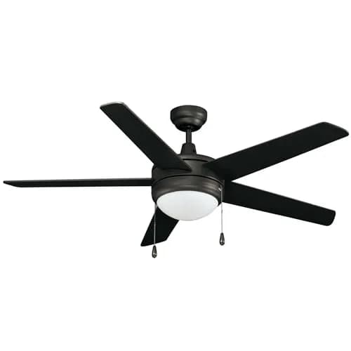 RP Lighting Eupora IV 52-Inch5 Blade Indoor Ceiling Fan | Matte Black, Reversible, Energy Star Listed thumbnail 1