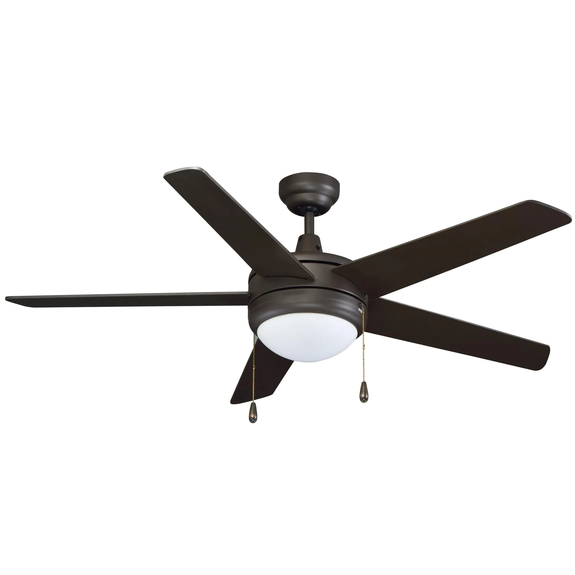 RP Lighting Eupora IV 52-Inch5 Blade Indoor Ceiling Fan | Oil Rubbed Bronze, Reversible, Energy Star Listed — Oil-Rubbed Bronze