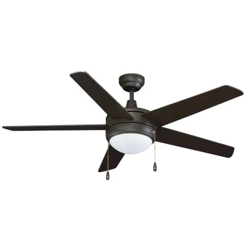 RP Lighting Eupora IV 52-Inch5 Blade Indoor Ceiling Fan Walnut | Reversible AC Motor, LED Light Kit thumbnail 1