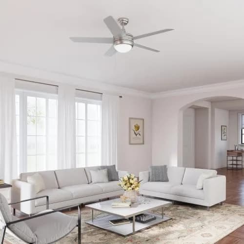 RP Lighting Eupora IV 52-Inch5 Blade Indoor Ceiling Fan Walnut | Reversible AC Motor, LED Light Kit thumbnail 6