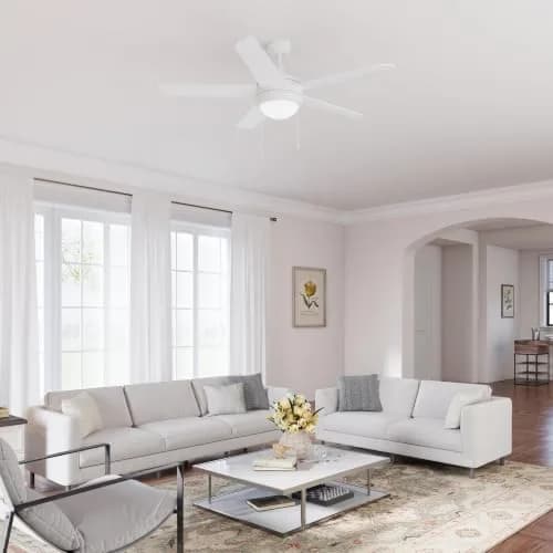 RP Lighting Eupora IV 52-Inch5 Blade Indoor Ceiling Fan Walnut | Reversible AC Motor, LED Light Kit thumbnail 2