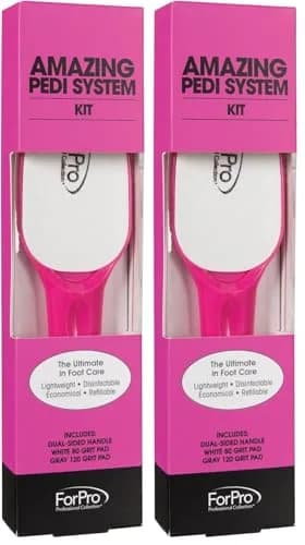 ForPro Professional Collection Amazing Pedi System Kit Pink 10" L (Pack of 2) | Double-Sided Professional Quality Pedicure File for Heels thumbnail 1