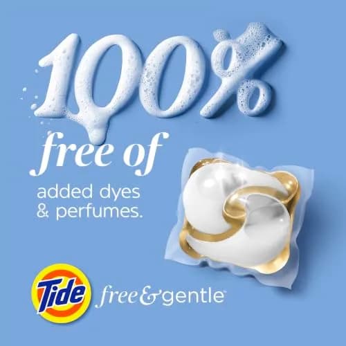 Tide PODS Free & Gentle Laundry Detergent Pacs 102 Count | Hypoallergenic & Dye-Free for Sensitive Skin thumbnail 9