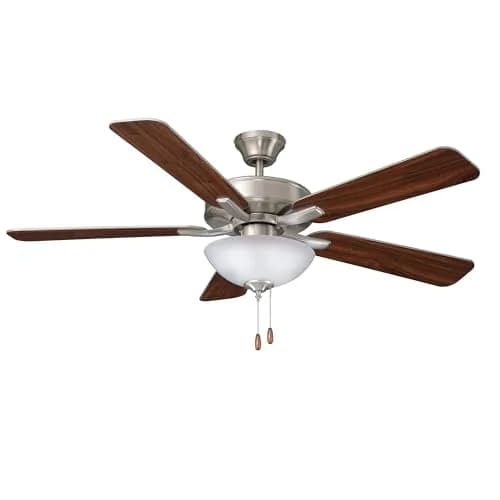 RP Lighting + Fans Star Light 52-Inch 5 Blade Indoor Ceiling Fan Walnut | Reversible 3-Speed AC Motor thumbnail 1