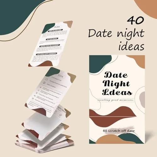 VUNCESSIN 40 Scratch Off Date Night Ideas Cards Coffee Mood | Romantic & Adventurous Couples Games Gifts thumbnail 3