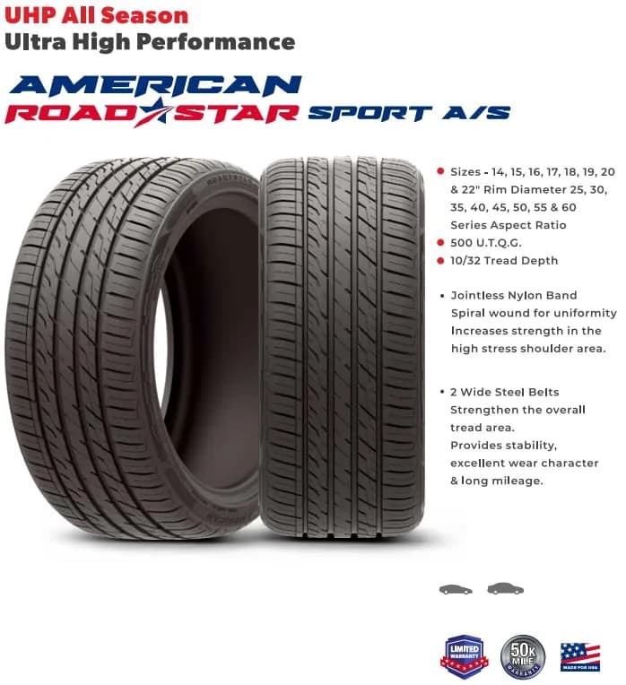 American Roadstar Sport A/S 295/45ZR20 114Y | All-Season Performance Tire with Extra Load thumbnail 4