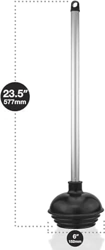 NEIKO Toilet Plungers 3 Pack Heavy Duty All-Angle Aluminum Handle | Patented Design for Tough Clogs thumbnail 2