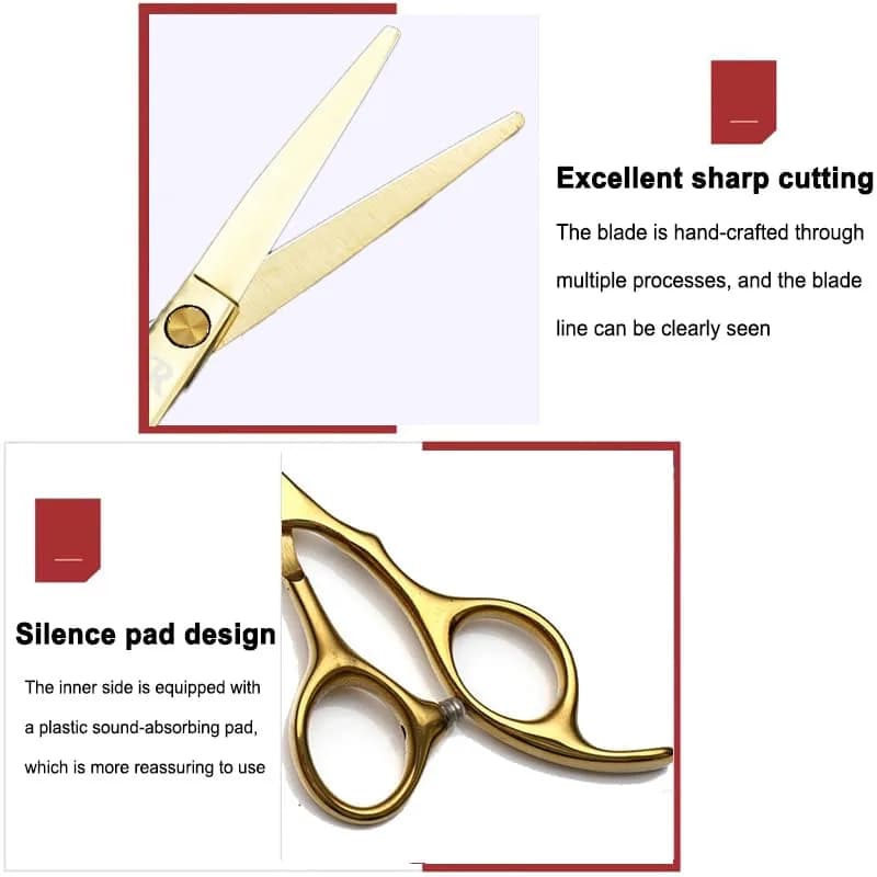 JAVENPROLIU Professional Hair Cutting Shears 6 Inch Gold | Sharp Blades for Salon & Home Use thumbnail 6