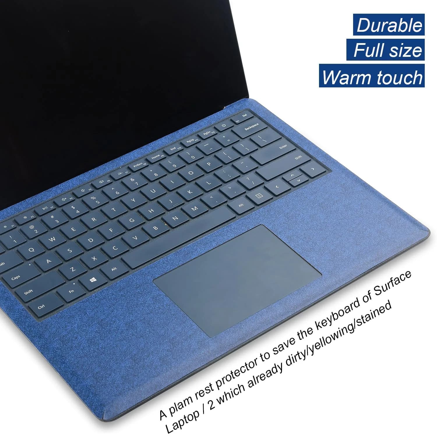 xisiciao Blue Palm Rest Protector for Surface Laptop 13.5 Inch | Scratch Resistant PVC - view 3