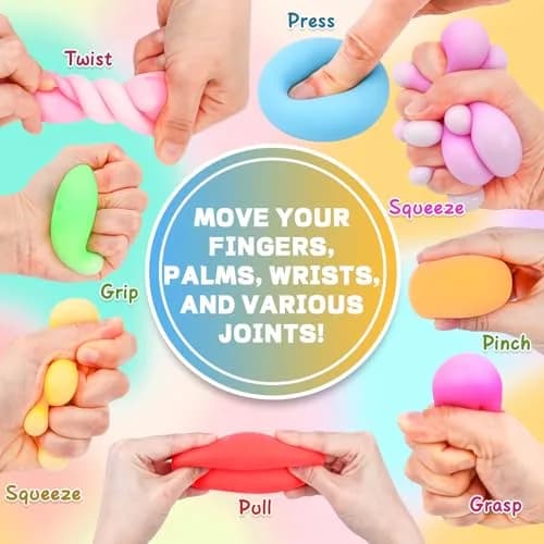VISCOO 8 Pack Slow Rising Stress Balls, 5 cm (2 Inch) | Non-Toxic TPR for Anxiety Relief thumbnail 3