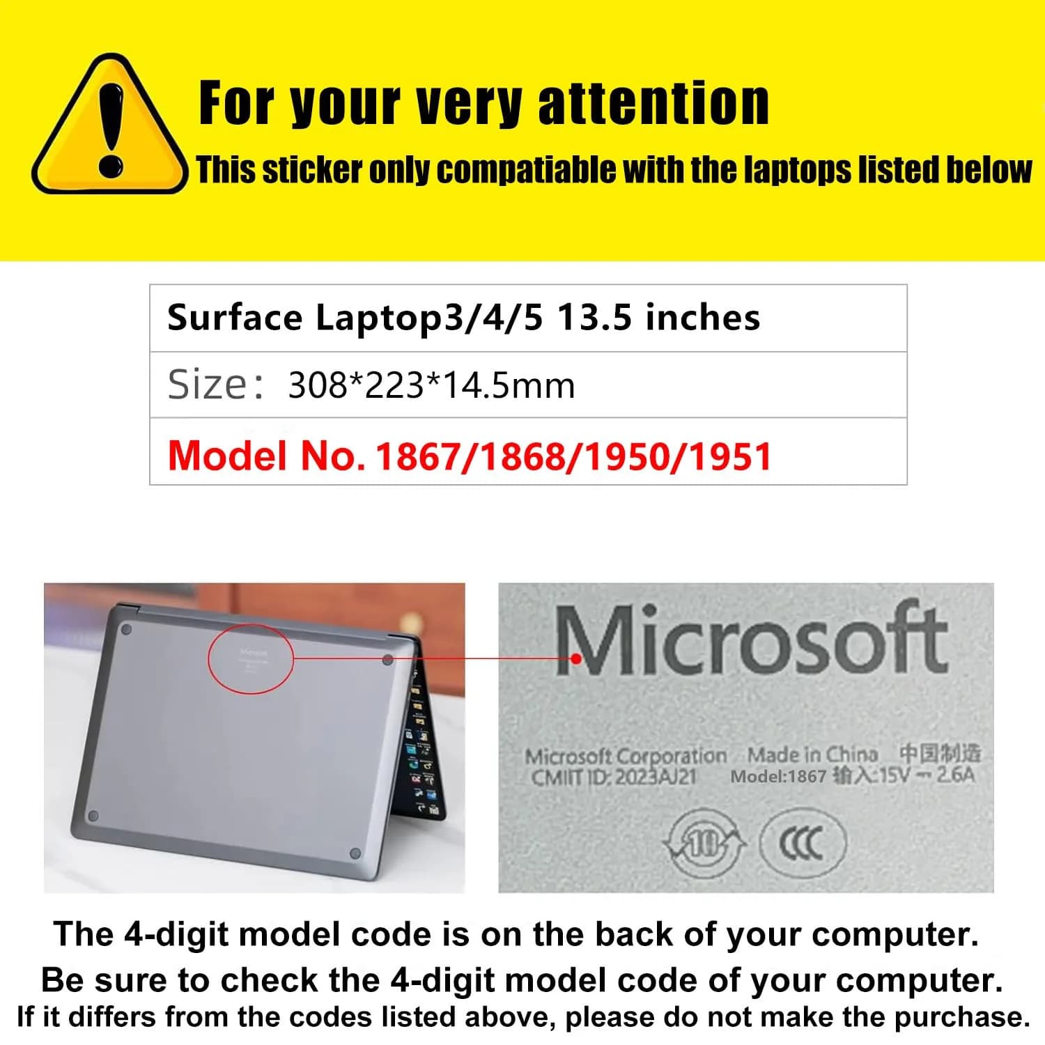 xisiciao Blue Full Size Keyboard Palm Rest Protector for Microsoft Surface Laptop 3/4/5 13.5 Inches | Scratch Resistant PVC - view 2