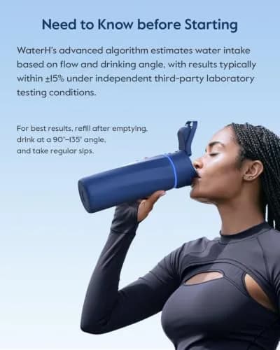 WaterH BOOST Smart Water Bottle Tracker with Reminder, 24oz | Hydration & Wellness Companion thumbnail 6