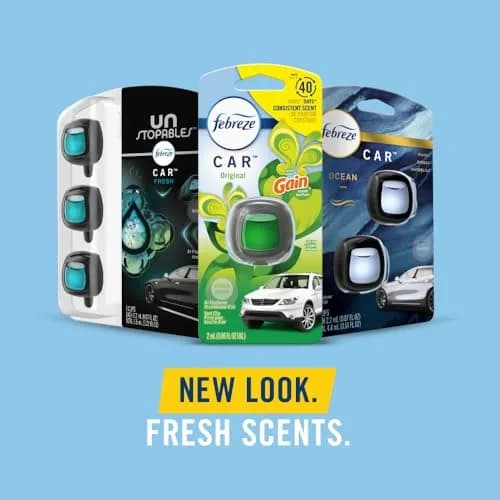Febreze Car Air Freshener Vent Clips Mixed Gain Scent 3 Count | Odor-Fighting Automotive Fragrance thumbnail 8