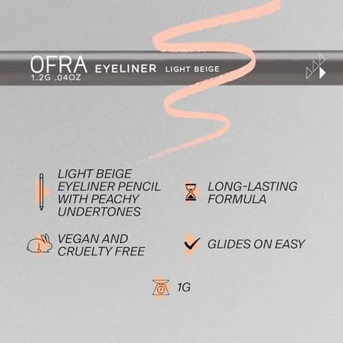 Ofra Eyeliner Pencil - Light Beige | Precise, Long-Lasting Waterproof & Smudge-Proof thumbnail 4