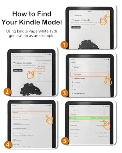 WALNEW Case for 7" Kindle Paperwhite 2024 12th Gen | Auto Wake/Sleep, Premium PU Leather thumbnail 3