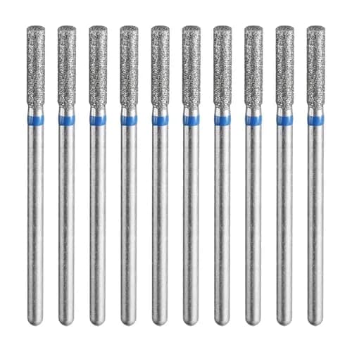 HARFINGTON 10pcs Diamond Grinding Bit Set 2.5mm Cylinder Head 2.35mm Shank | For Ceramic, Glass, Stone, Metal & Nails thumbnail 1