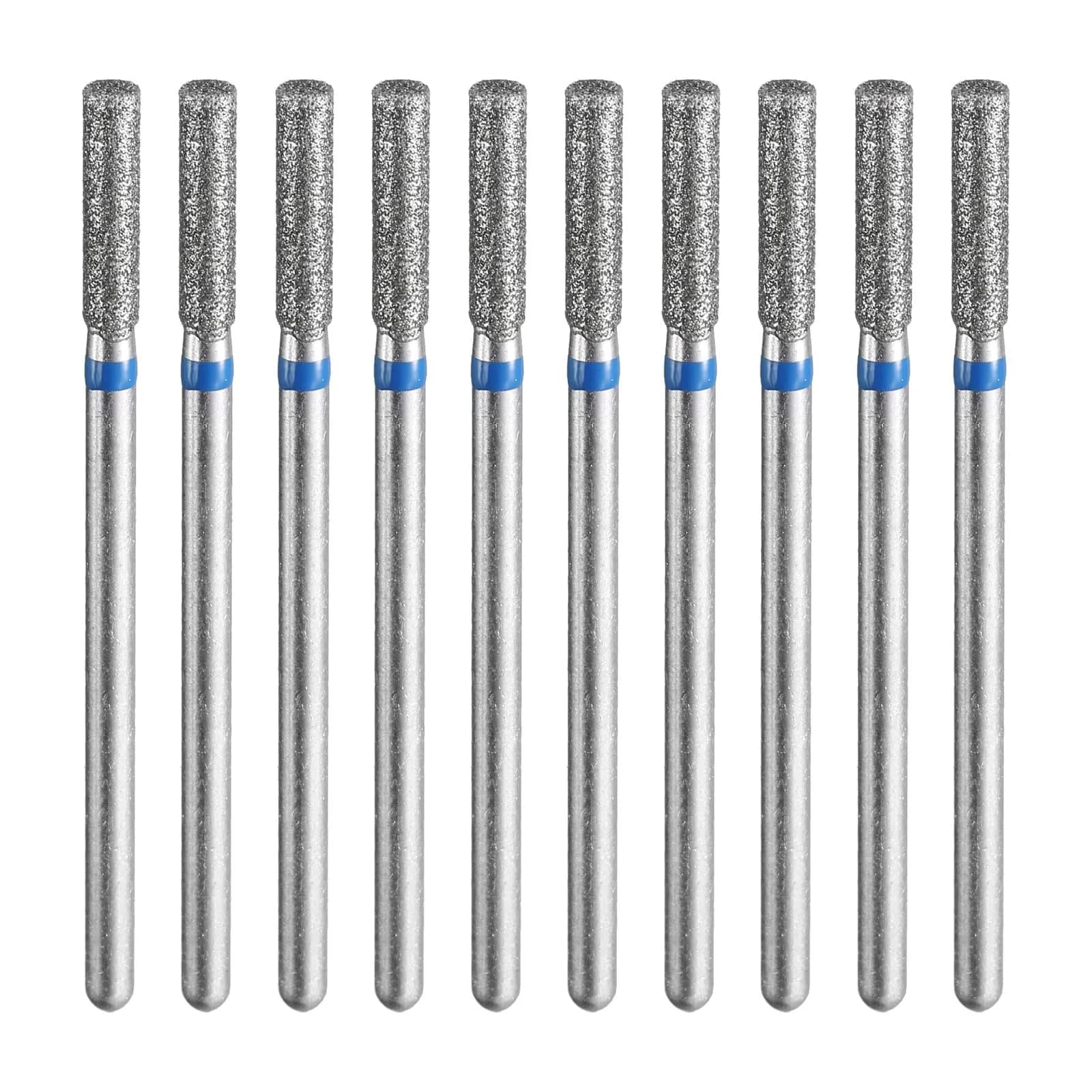 HARFINGTON 10pcs Diamond Grinding Bit Set 2.5mm Cylinder Head 2.35mm Shank | For Ceramic, Glass, Stone, Metal & Nails - main product image