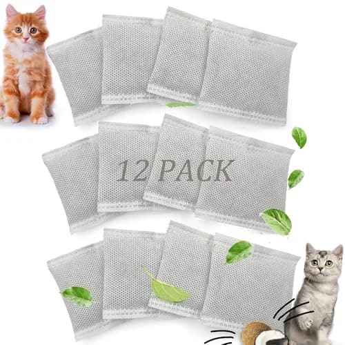 PurifyLogix Natural Activated Charcoal Filters for Hooded Cat Litter Box, 12 Pack | Odor Control Replacement thumbnail 1