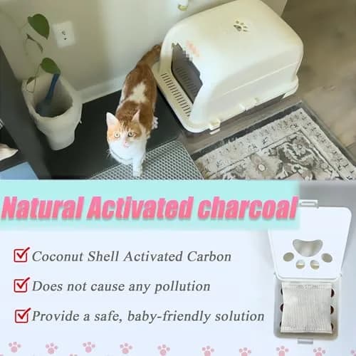 PurifyLogix Natural Activated Charcoal Filters for Hooded Cat Litter Box, 12 Pack | Odor Control Replacement thumbnail 5