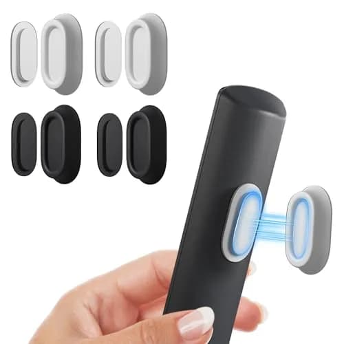 Nearockle Magnetic Remote Control Holder Wall Mount for TV/Fan, Black & White (4-Pack) | Strong N52 Magnet, No-Drill Installation thumbnail 1