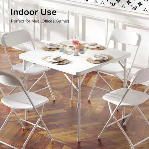 Linkriseed 34" Folding Table for Camping, Parties, School, Picnic | Heavy-Duty, Waterproof & Portable thumbnail 4
