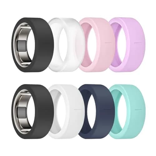 sylacor Ring Cover for Oura Ring Gen 4/3 & Samsung Galaxy Ring, 8-Pack Silicone, Adjustable Size thumbnail 1