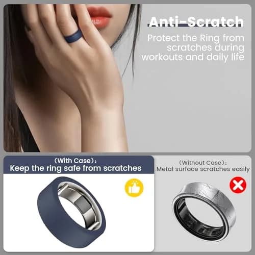 sylacor Ring Cover for Oura Ring Gen 4/3 & Samsung Galaxy Ring, 8-Pack Silicone, Adjustable Size thumbnail 3