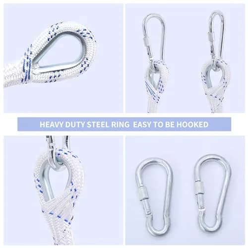 LZ.MZXU Fire Escape Ladder 13FT (3.96m) | Portable Rope Ladder with 2 Hooks for 2 Story Buildings thumbnail 2