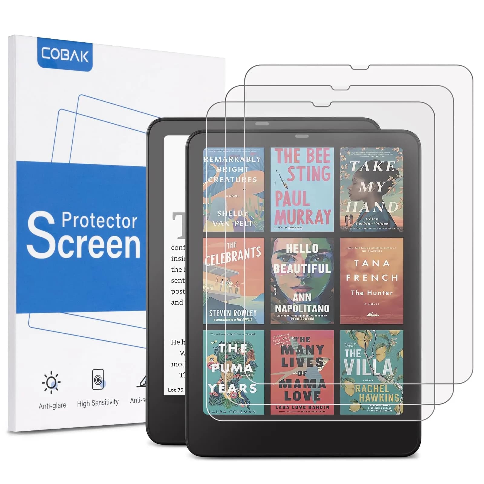 CoBak 3 Pack Screen Protector for 7" Kindle Paperwhite (2024) & Colorsoft | Anti-Glare, Full Coverage, 97% Clarity — Matte