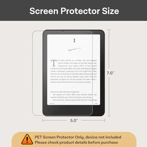 CoBak 3 Pack Screen Protector for 7" Kindle Paperwhite (2024) & Colorsoft | Anti-Glare, Full Coverage, 97% Clarity thumbnail 2