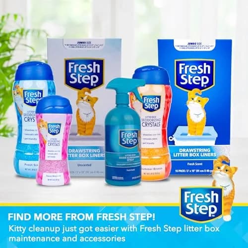 Fresh Step Cat Litter Crystals 30 Oz | Odor Neutralizer with Sweet Blossom Scent for Multi Cat Homes thumbnail 6