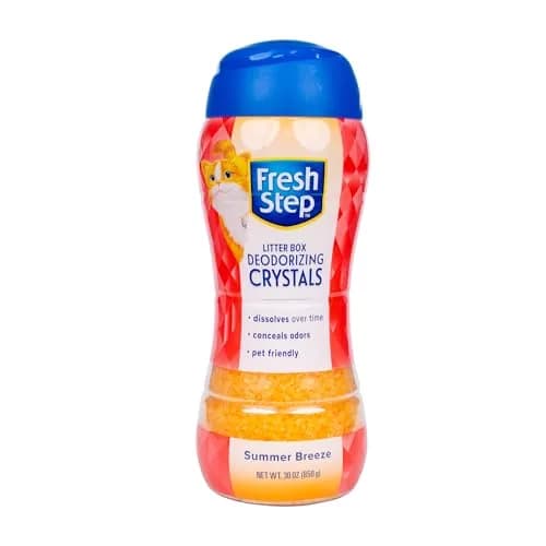 Fresh Step Cat Litter Crystals Deodorizer, Summer Breeze Scent, 850g (30 Ounce) | Non-Toxic Odor Neutralizing Crystals