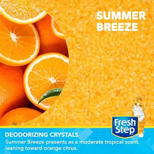 Fresh Step Cat Litter Crystals Deodorizer, Summer Breeze Scent, 850g (30 Ounce) | Non-Toxic Odor Neutralizing Crystals thumbnail 2