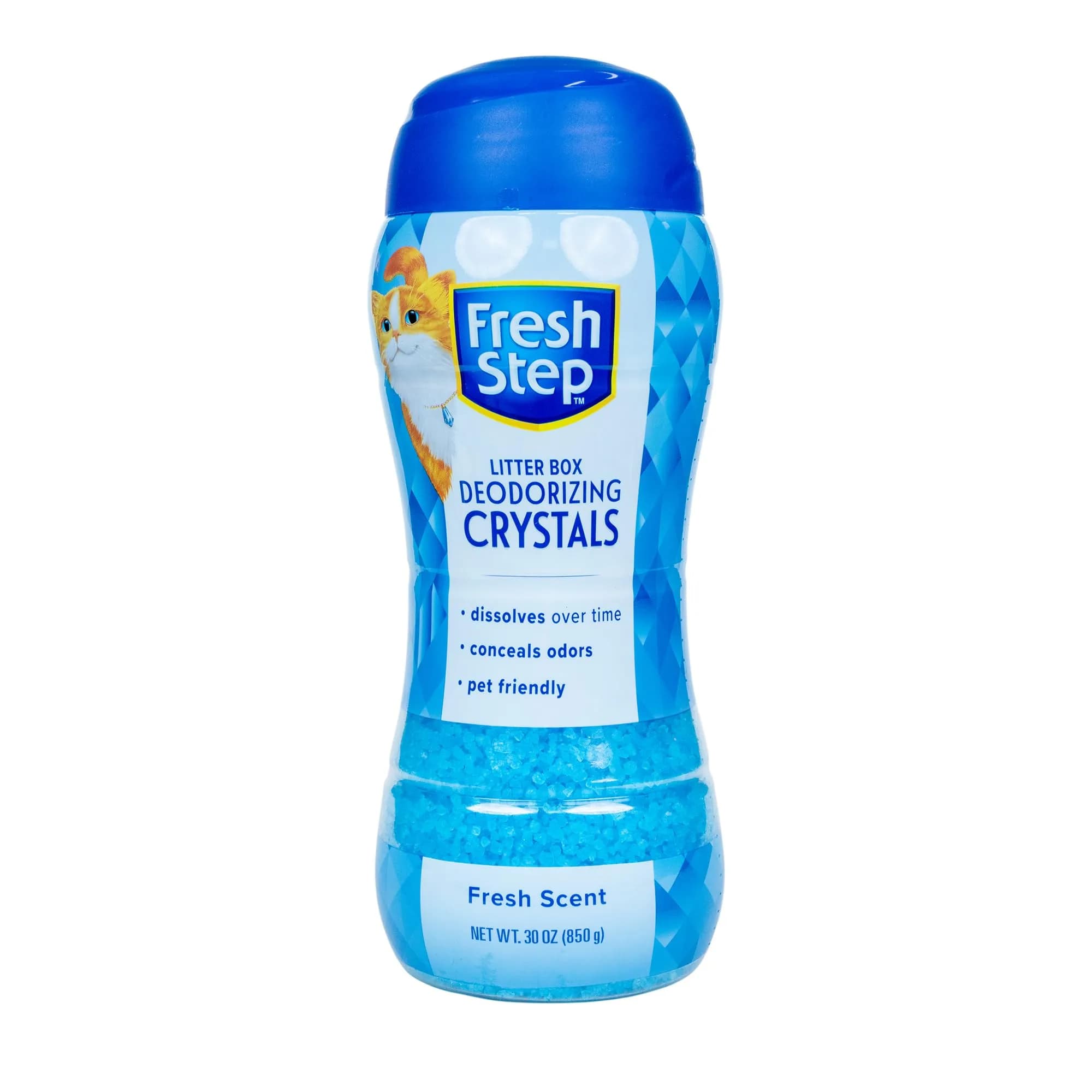 Fresh Step Cat Litter Crystals Deodorizer, Fresh Scent, 850g (30 Ounce) | Non-Toxic Odor Neutralizing Crystals - main product image