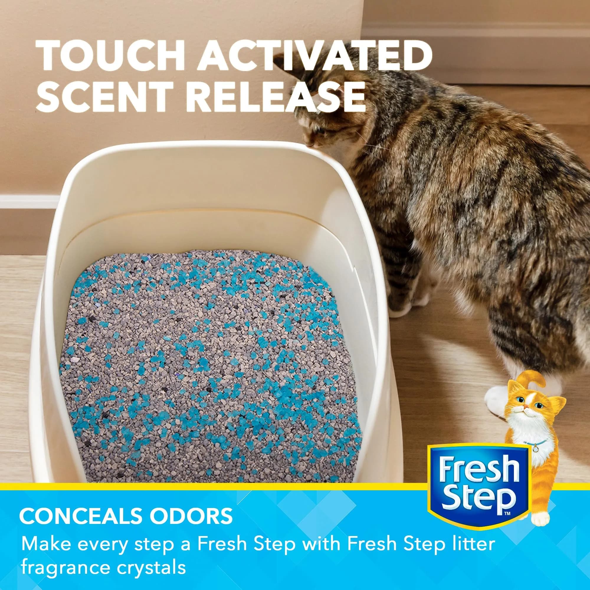 Fresh Step Cat Litter Crystals Deodorizer, Fresh Scent, 850g (30 Ounce) | Non-Toxic Odor Neutralizing Crystals - view 3