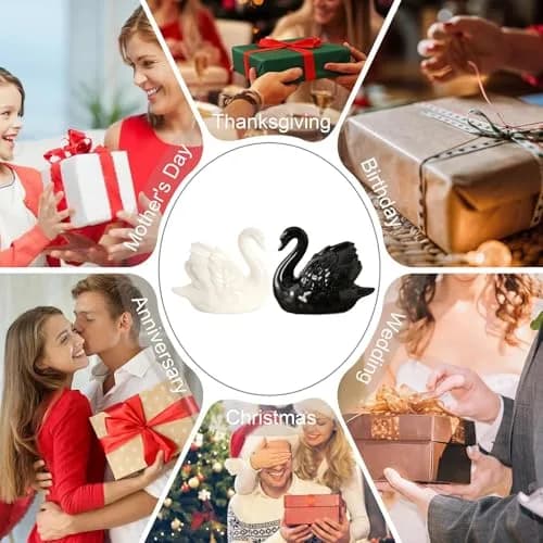 ZKSYLSM Ceramic Swan Figurine - Modern Minimalist Porcelain Statue Art Decor, 3.9"L x 2.1"W x 3.3"H | Elegant Home & Office Accent thumbnail 9