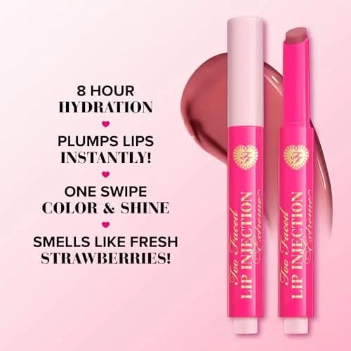 Too Faced Lip Injection Extreme Plumping Clicks Sweet Lavender | Hydrating Lip Plumper Stick 0.05 oz (1.5 g) thumbnail 3